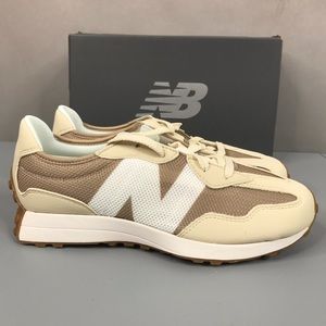 New Balance 327 Brown Beige Lace Up Sneakers GS327MT youth7 - apx Women’s 8.5